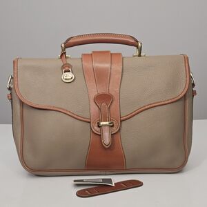 VINTAGE DOONEY & BOURKE AWL ALL WEATHER LEATHER LEGAL BRIEF BRIEFCASE LAPTOP BAG